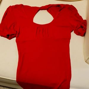 Nwt red short sleeve shirt.